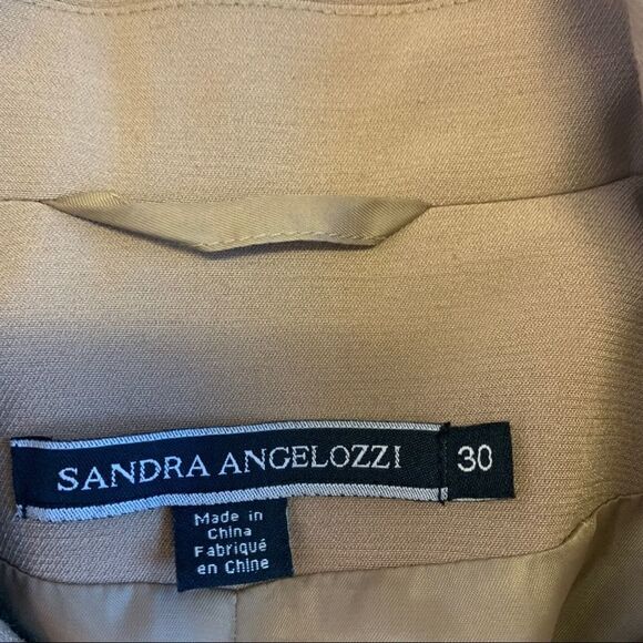 SANDRA Angelozzi camel Brown blazer size 30 - Picture 9 of 16
